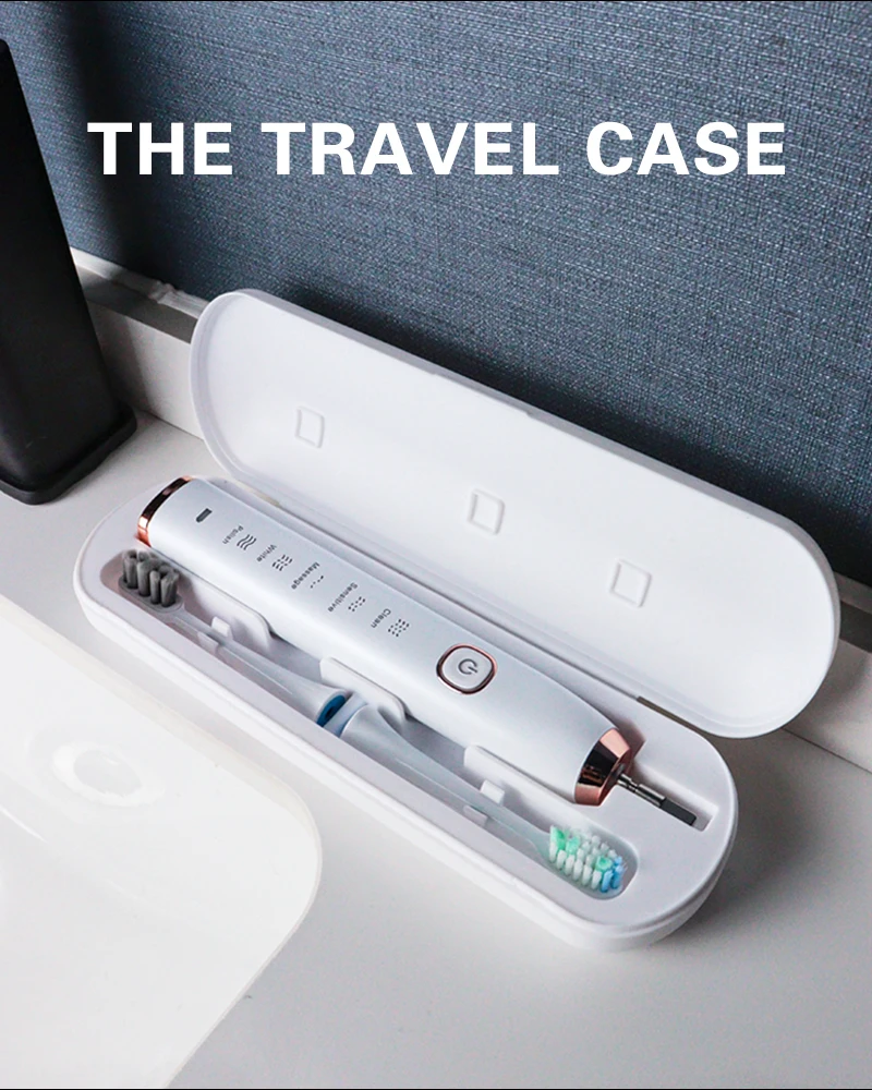 

Sarmocare S100 Sonic Electric Toothbrush Ultrasonic tooth brushes IPX7 Waterproof with Travel Case Wireless charger
