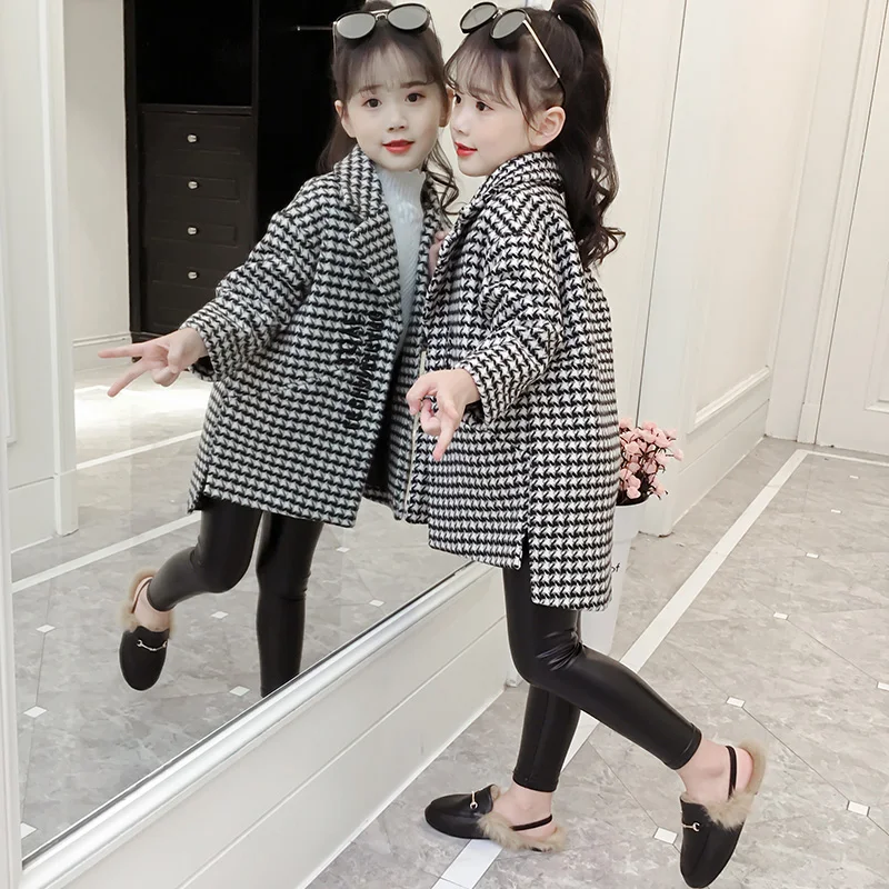Casual Kid Girl Jackets Winter Wool Long Coat for Girls Teens AutumnTrench Warm Outerwear Children Clothing Plaid Windbreaker
Casual Kid Girl Jackets Winter Wool Long Coat for Girls Teens AutumnTrench Warm Outerwear Children Clothing Plaid Windbreaker