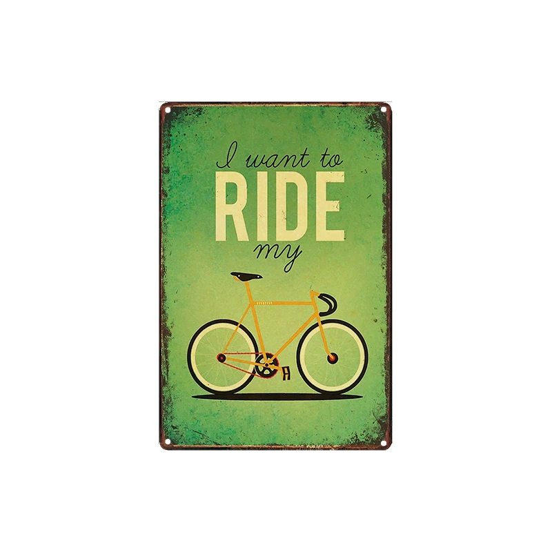Retro Metal Tin Sign Ride Family Living Room Bedroom Wall Interesting Bicycle Decoration Metal Wall Sign 8x12 or 12x16 Inches
Retro Metal Tin Sign Ride Family Living Room Bedroom Wall Interesting Bicycle Decoration Metal Wall Sign 8x12 or 12x16 Inches