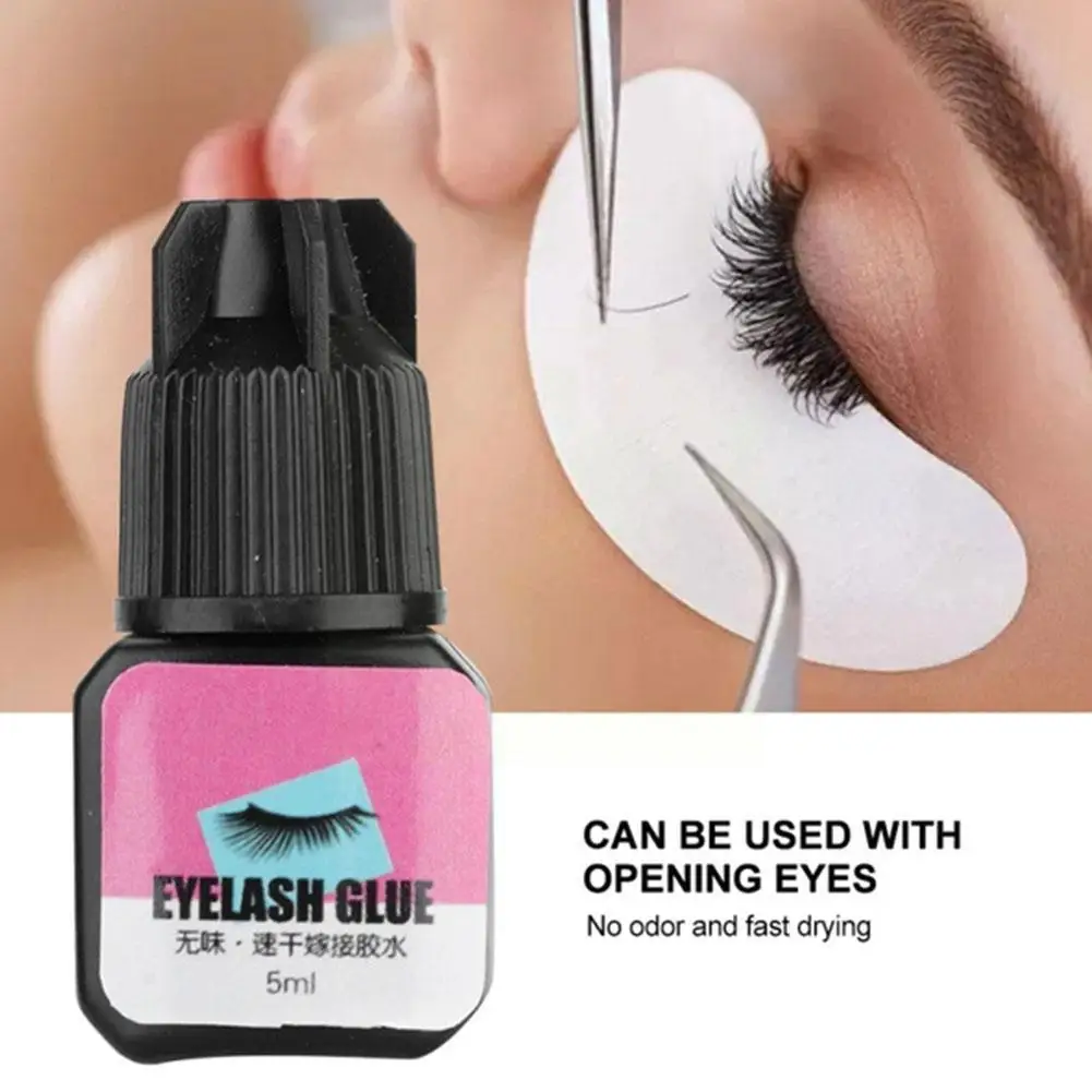 

5ml 1 Second Fast Drying Strong False Eye Lash Extension Low Glue Mink 5-7 Adhesive Retention Eyelash Weeks Glue Smell K9F6