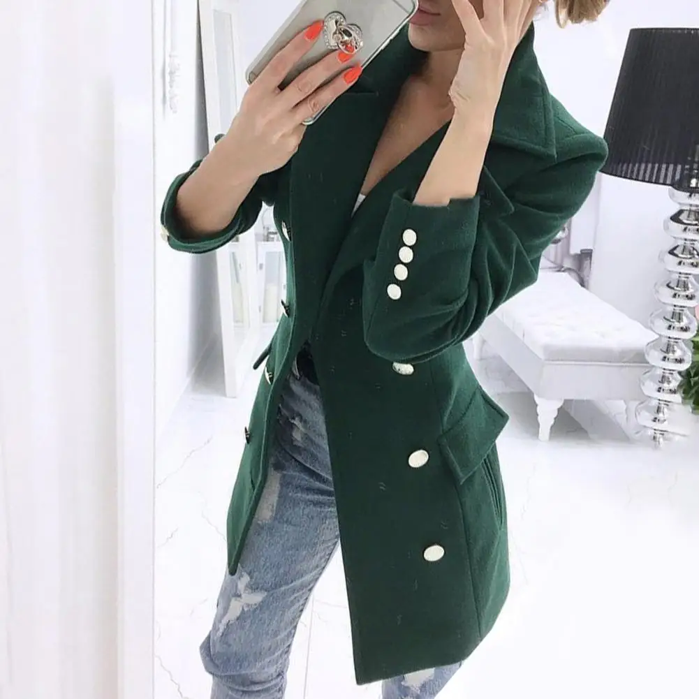 Classic Woolen Trench Women's Coat Jacket Office Ladies Double Breasted Button Front Elegant Stylish Women Soft Trench Coat
Classic Woolen Trench Women's Coat Jacket Office Ladies Double Breasted Button Front Elegant Stylish Women Soft Trench Coat