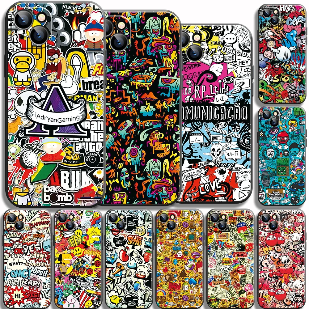 Liquid Silicone Case For iPhone 13 12 11 Pro Max 13 12 Mini XS Max XR X 8 7 6S 6 Plus SE 2020 Cartoon Graffiti Phone Funda Cover
Liquid Silicone Case For iPhone 13 12 11 Pro Max 13 12 Mini XS Max XR X 8 7 6S 6 Plus SE 2020 Cartoon Graffiti Phone Funda Cover