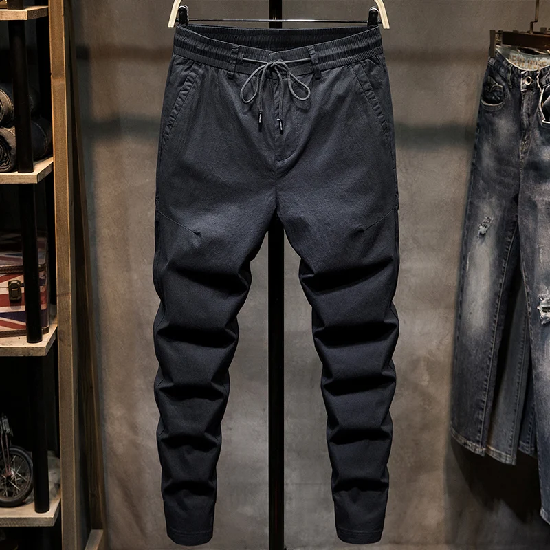 Spring Summer Thin Elastic Casual Pencil Pants Men Black Grey Middle Waist Slim Sweatpants Male Joggers Long Trousers 2021
Spring Summer Thin Elastic Casual Pencil Pants Men Black Grey Middle Waist Slim Sweatpants Male Joggers Long Trousers 2021