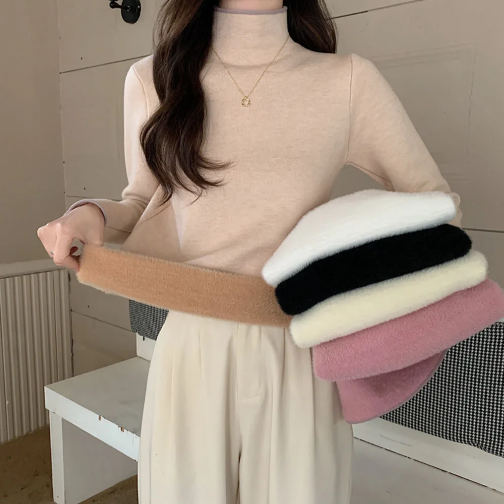 White Sweater Women Clothing Loose Warm Thick Pullover Turtleneck Sweater Long Sleeve Jumper Velvet Knit Ladies Tops Solid
White Sweater Women Clothing Loose Warm Thick Pullover Turtleneck Sweater Long Sleeve Jumper Velvet Knit Ladies Tops Solid