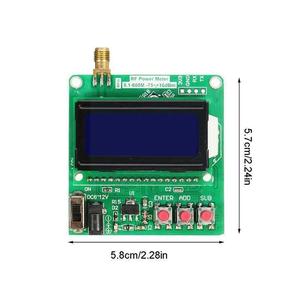LCD Digital Wattmeter Volt Watt Power Ammeter Voltmeter Meter Value Frequency Radio RF -75~16 Power Attenuatio 1-600MHz dBm Q0V4
LCD Digital Wattmeter Volt Watt Power Ammeter Voltmeter Meter Value Frequency Radio RF -75~16 Power Attenuatio 1-600MHz dBm Q0V4