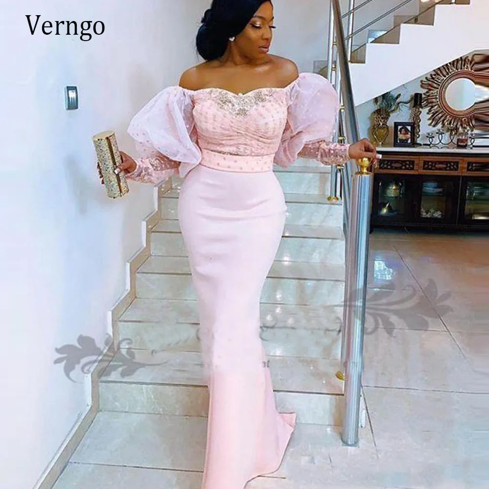 Verngo Aso Ebi розовые вечерние платья-русалки 2020 с открытыми плечами с буфами с длинными рукавами африканские платья для выпускного вечера
Verngo Aso Ebi розовые вечерние платья-русалки 2020 с открытыми плечами с буфами с длинными рукавами африканские платья для выпускного вечера