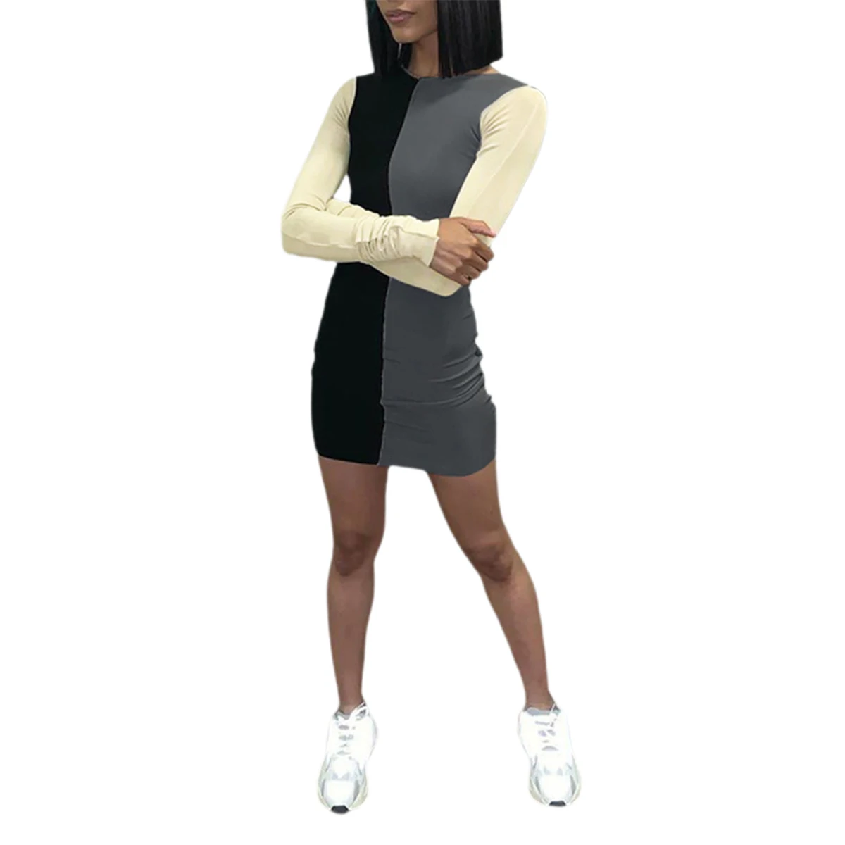 Women's dress sexy slim bag hip skirt fashion casual color matching long sleeve dress hot sale 2020
Women's dress sexy slim bag hip skirt fashion casual color matching long sleeve dress hot sale 2020
