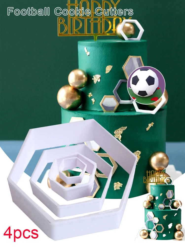4 Pcs Football Cookie Cutters Reusable Plastic Soccer Fondant Molds Biscuit Cake Molds Easy to Clean DIY Kitchen Baking Tools
4 Pcs Football Cookie Cutters Reusable Plastic Soccer Fondant Molds Biscuit Cake Molds Easy to Clean DIY Kitchen Baking Tools