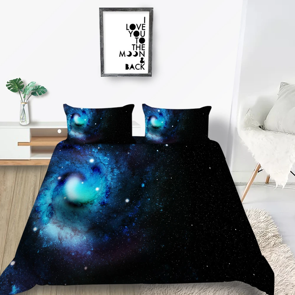 

Nebula Bedding Set Single Mysterious Fashion 3D Duvet Cover Galaxy Queen King Twin Full Double Unique Design Bed Set