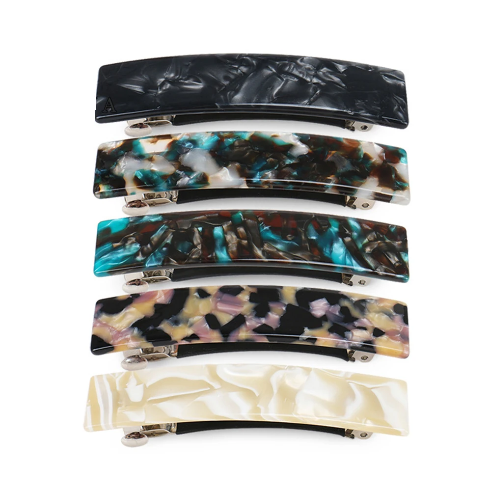 French Ladies All-match Spring Clip Tortoise Shell Barrettes Marbling Side Clip Fashion Ponytail Securing Hair Clip For Girls
French Ladies All-match Spring Clip Tortoise Shell Barrettes Marbling Side Clip Fashion Ponytail Securing Hair Clip For Girls