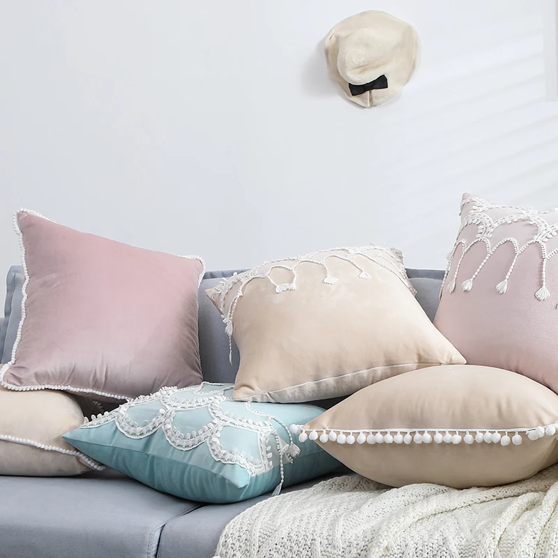 Tassels Cushion Cover Beige Pillow Cover Handmade Square Home Bed Decoration for living Room Zip Open 45x 45cm
Tassels Cushion Cover Beige Pillow Cover Handmade Square Home Bed Decoration for living Room Zip Open 45x 45cm