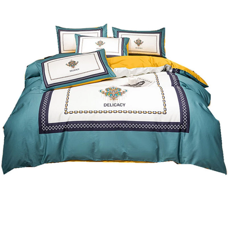Nordic Thickened Cotton 4-Piece Bedding Set Large Print Bed Sheet Quilt Cover Double Bed Pillow Case Light Luxury Wind Bed Set
Nordic Thickened Cotton 4-Piece Bedding Set Large Print Bed Sheet Quilt Cover Double Bed Pillow Case Light Luxury Wind Bed Set