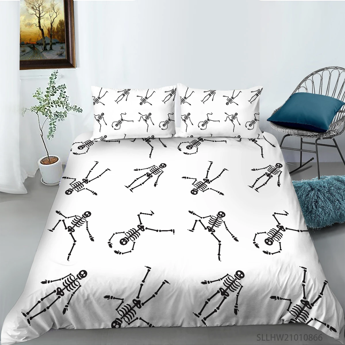 Cartoon Bedding Set Boys Duvet Cover Set Halloween Theme 3D Digital Printing Fashionable Creative Bed Gift
Cartoon Bedding Set Boys Duvet Cover Set Halloween Theme 3D Digital Printing Fashionable Creative Bed Gift