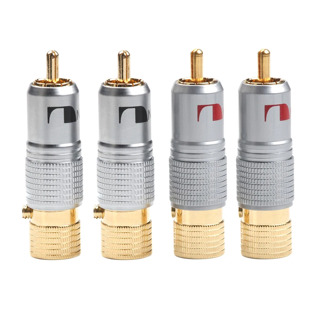 4PCS Gold Plated 10mm RCA Plug Non Locking Solder Plug RCA Coaxial Socket Adapter Connector
4PCS Gold Plated 10mm RCA Plug Non Locking Solder Plug RCA Coaxial Socket Adapter Connector