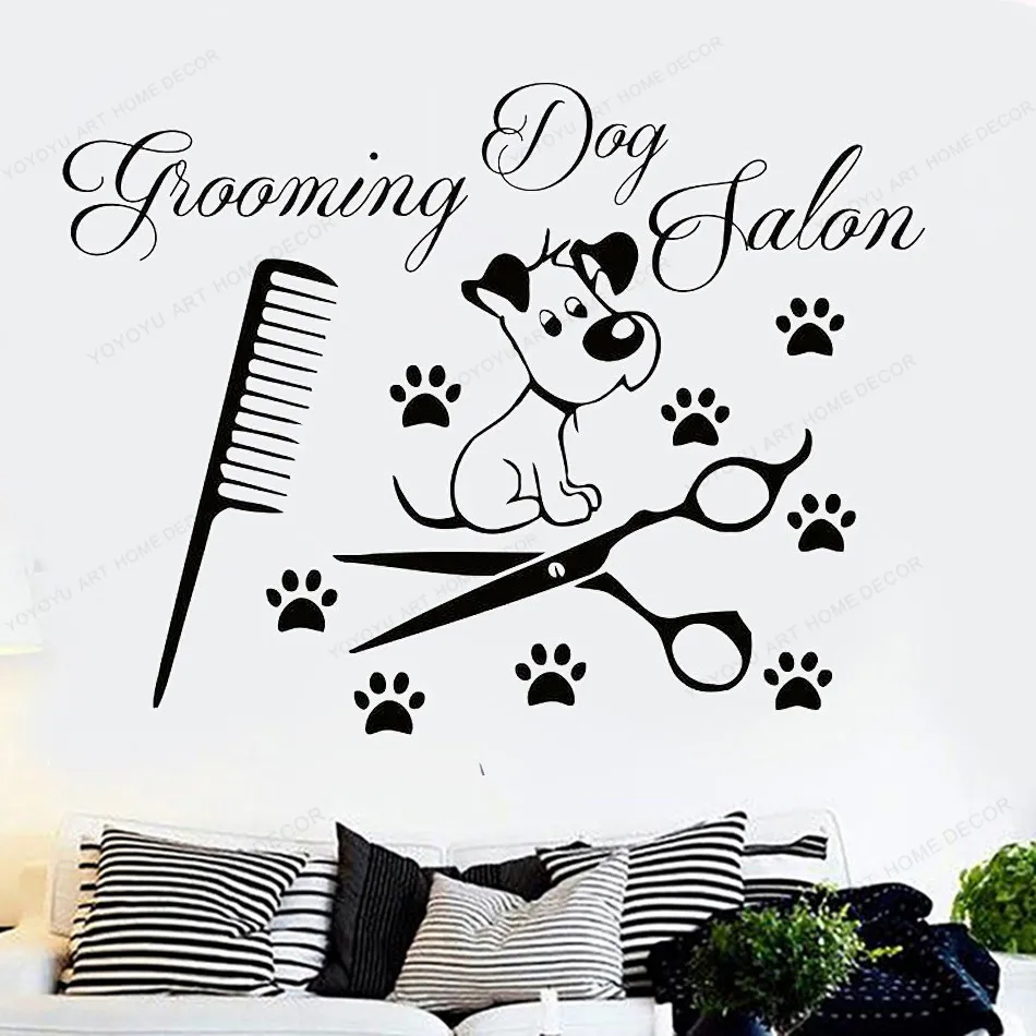 Pet Grooming Salon Vinyl wall Sticker Dog Grooming Wall Decal Puppy Pet Shop Decal Grooming salon decor HJ758
Pet Grooming Salon Vinyl wall Sticker Dog Grooming Wall Decal Puppy Pet Shop Decal Grooming salon decor HJ758
