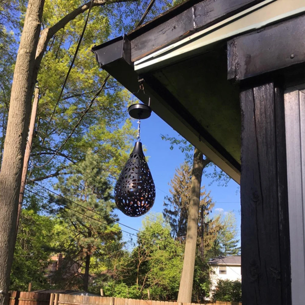 Solar Power Solar Garden Lights Water-drop Shape Hanging Ornaments Metal Lamp Hanging Solar Lights Durable Eco-friendly 
Solar Power Solar Garden Lights Water-drop Shape Hanging Ornaments Metal Lamp Hanging Solar Lights Durable Eco-friendly