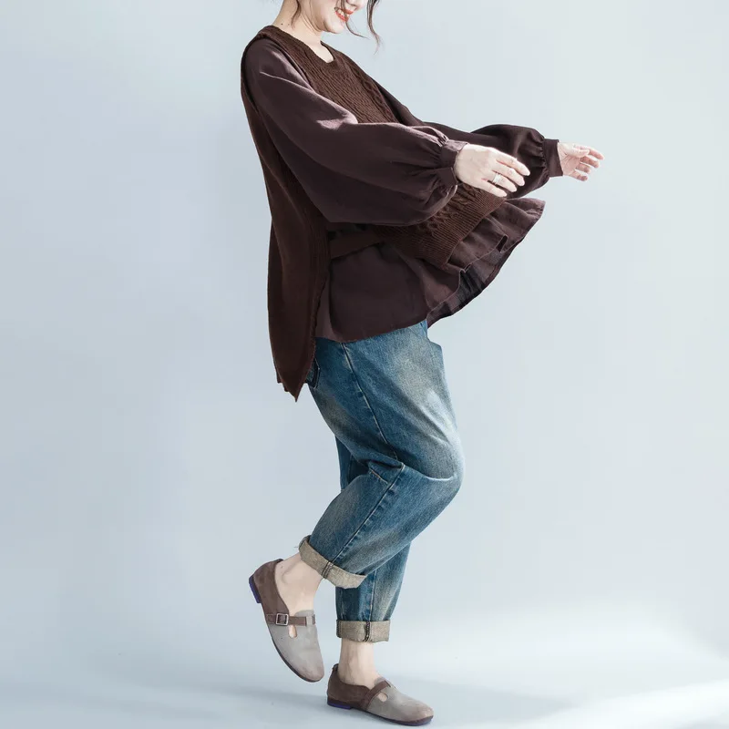 2020 product plus size women clothing simple solid color round neck sweater stitching shirt female fake two-piece autumn sweater
2020 product plus size women clothing simple solid color round neck sweater stitching shirt female fake two-piece autumn sweater