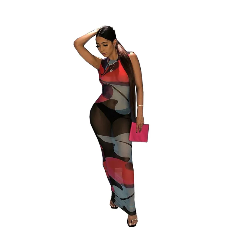 Women Dress Long Maxi Mesh Perspective Print Beach Sexy Elegant Party Night Club Bandage Dresses Vestidos 8115
Women Dress Long Maxi Mesh Perspective Print Beach Sexy Elegant Party Night Club Bandage Dresses Vestidos 8115