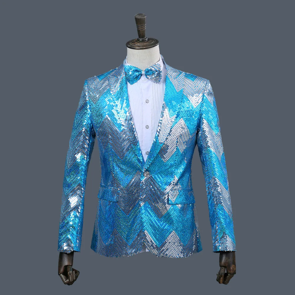Mens Suits Sequins Dance Party Fashion New Blazer Bright Tablets Single Breasted Blue Green Men Blazers Stage Yellow Blue Suits
Mens Suits Sequins Dance Party Fashion New Blazer Bright Tablets Single Breasted Blue Green Men Blazers Stage Yellow Blue Suits