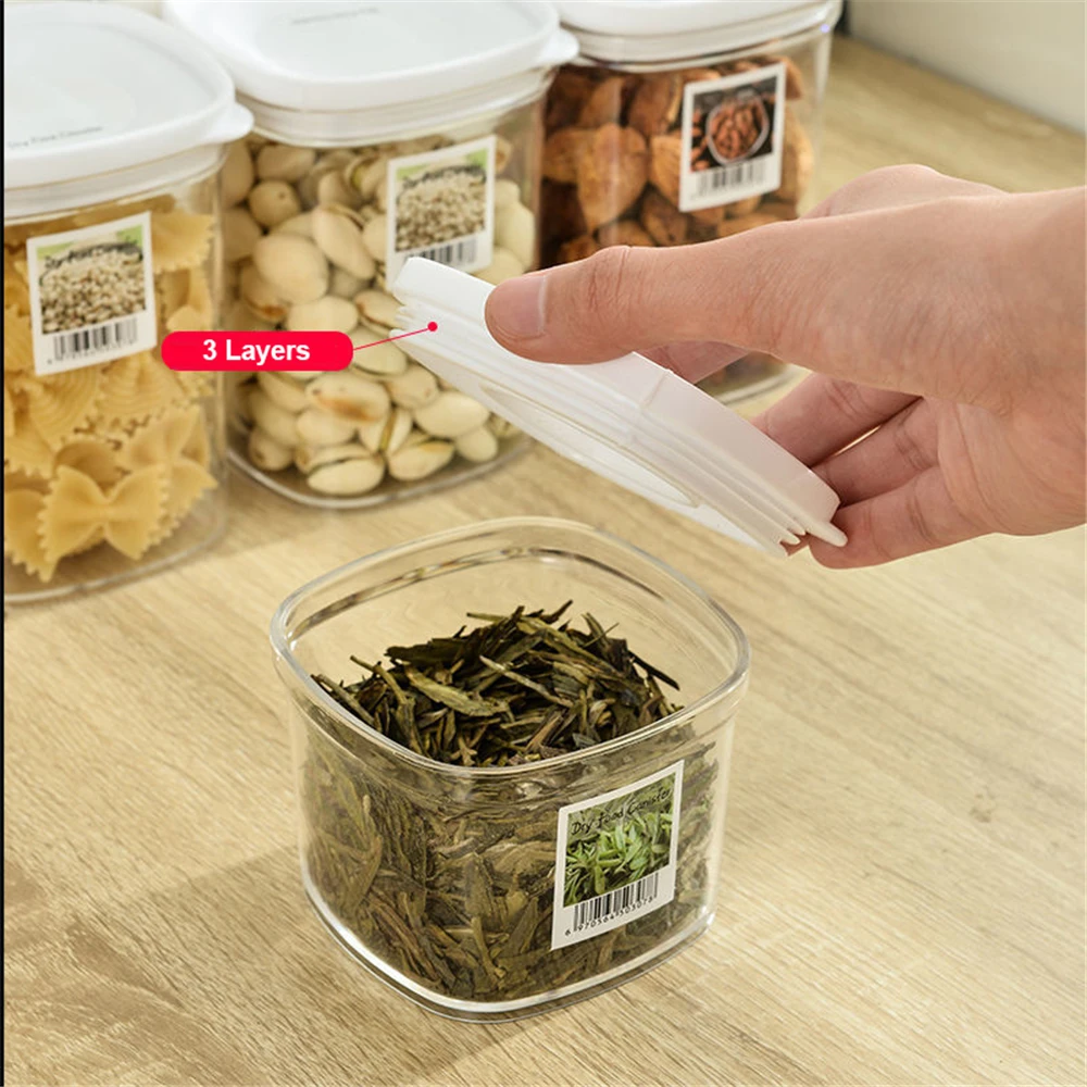 Plastic Food Storage Container Kitchen Refrigerator Noodle Box Multigrain Storage Tank Transparent Sealed Cans 220ml/520ml/720ml
Plastic Food Storage Container Kitchen Refrigerator Noodle Box Multigrain Storage Tank Transparent Sealed Cans 220ml/520ml/720ml