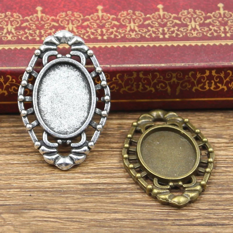 5pcs Cabochon Base Fit Setting 18x13mm Inner Size Antique Bronze Silver Color Oval Double Hanging DIY Jewelry Making Findings
5pcs Cabochon Base Fit Setting 18x13mm Inner Size Antique Bronze Silver Color Oval Double Hanging DIY Jewelry Making Findings