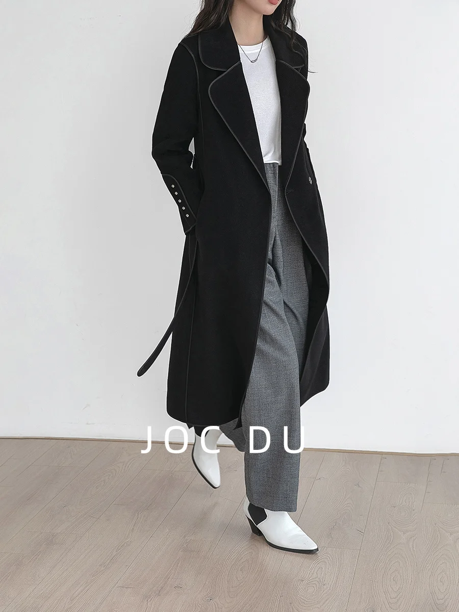 double-sided cashmere coat women's medium and long knee belt 2021 autumn and winter slim high-end wool coat
double-sided cashmere coat women's medium and long knee belt 2021 autumn and winter slim high-end wool coat