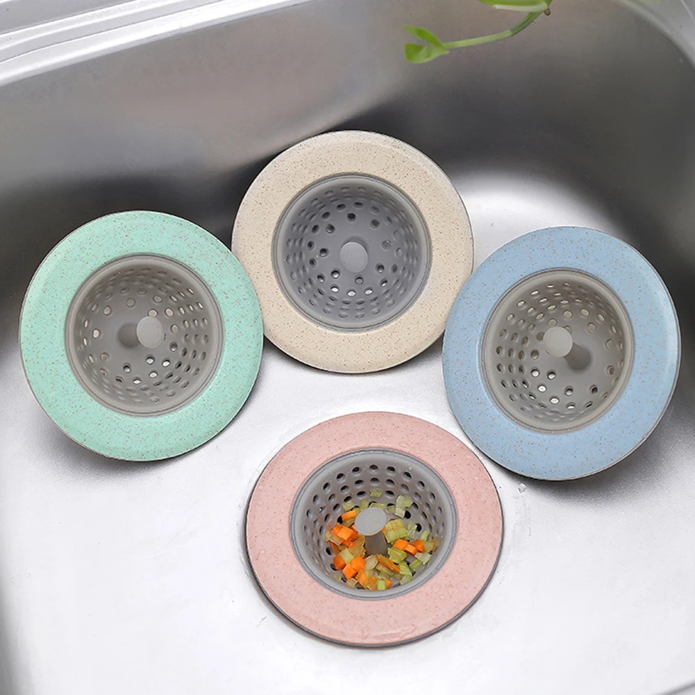 Silicone Wheat Straw Kitchen Filter Strainer Bathroom Shower Drain Sink Drains Cover Sewer Hair Filter 4 Colors
Silicone Wheat Straw Kitchen Filter Strainer Bathroom Shower Drain Sink Drains Cover Sewer Hair Filter 4 Colors