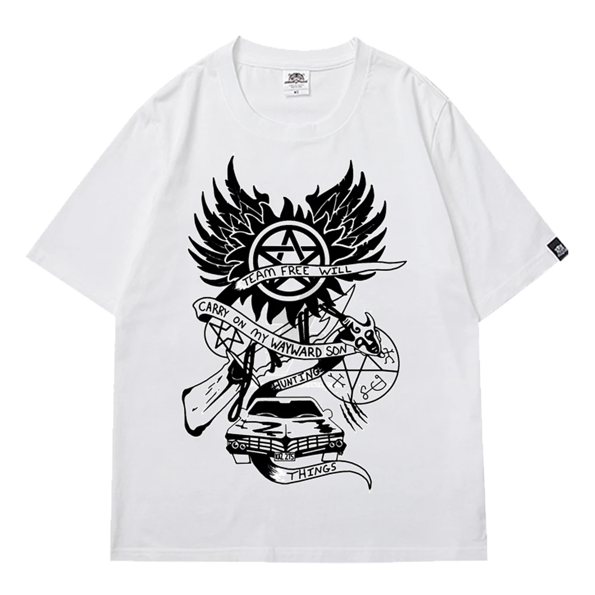 Supernatural 2021 Summer Clothing Street Cool Women's T-shirt Print Tops Tees O-Neck Oversized T-shirt Casual Women Tee-Shirt
Supernatural 2021 Summer Clothing Street Cool Women's T-shirt Print Tops Tees O-Neck Oversized T-shirt Casual Women Tee-Shirt