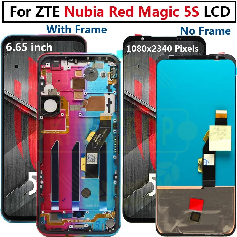 6 65 дюймов для ZTE nubia Red Magic 5s ЖК-дисплей с рамкой RedMagic кодирующий преобразователь