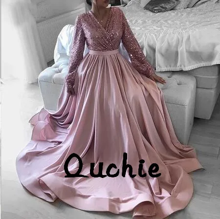 Sequins Lace Evening Dresses V Neck Full Sleeevs Belt robe soiree Islamic Dubai Kaftan Saudi Arabic Prom Gown Custom
Sequins Lace Evening Dresses V Neck Full Sleeevs Belt robe soiree Islamic Dubai Kaftan Saudi Arabic Prom Gown Custom