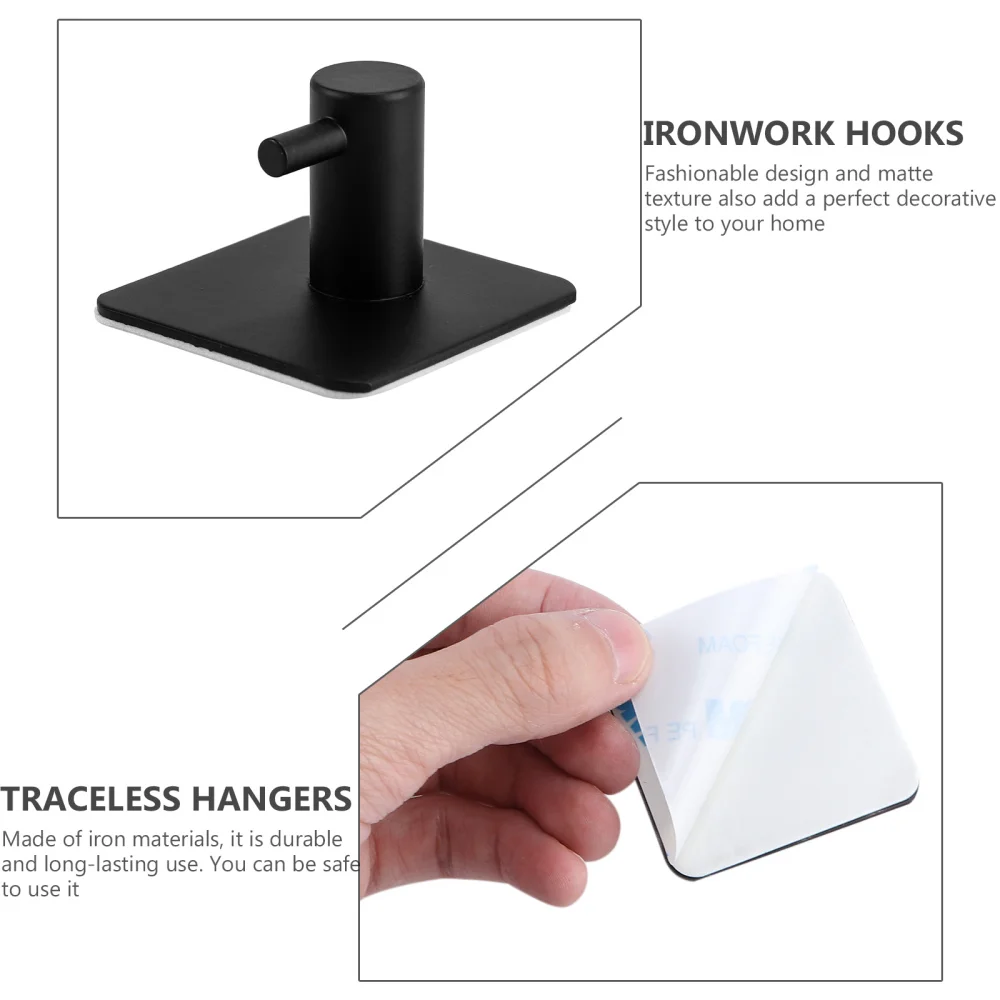 4Pcs Kitchen Storage Hooks Ironwork Hanging Hooks Door Back Hangers (Black)
4Pcs Kitchen Storage Hooks Ironwork Hanging Hooks Door Back Hangers (Black)