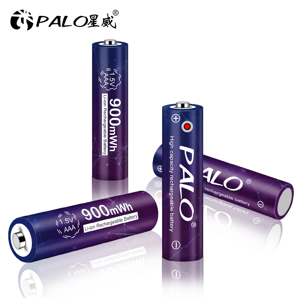 PALO Original Constant Voltage 1.5V Li-ion AAA Battery 900mWh 1.5V AAA Rechargeable 3A Li ion Lithium Battery for Toys Mp4
PALO Original Constant Voltage 1.5V Li-ion AAA Battery 900mWh 1.5V AAA Rechargeable 3A Li ion Lithium Battery for Toys Mp4