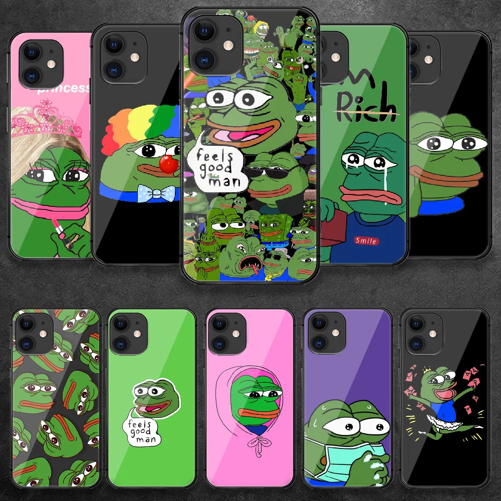 Sad Frog-Pepe Cartoon Tempered Glass Phone Case Cover For IPhone 5 5S 6 6S 7 Plus X Xs Xr Se 2020 11 12 Pro Max Mini Cover Black
Sad Frog-Pepe Cartoon Tempered Glass Phone Case Cover For IPhone 5 5S 6 6S 7 Plus X Xs Xr Se 2020 11 12 Pro Max Mini Cover Black