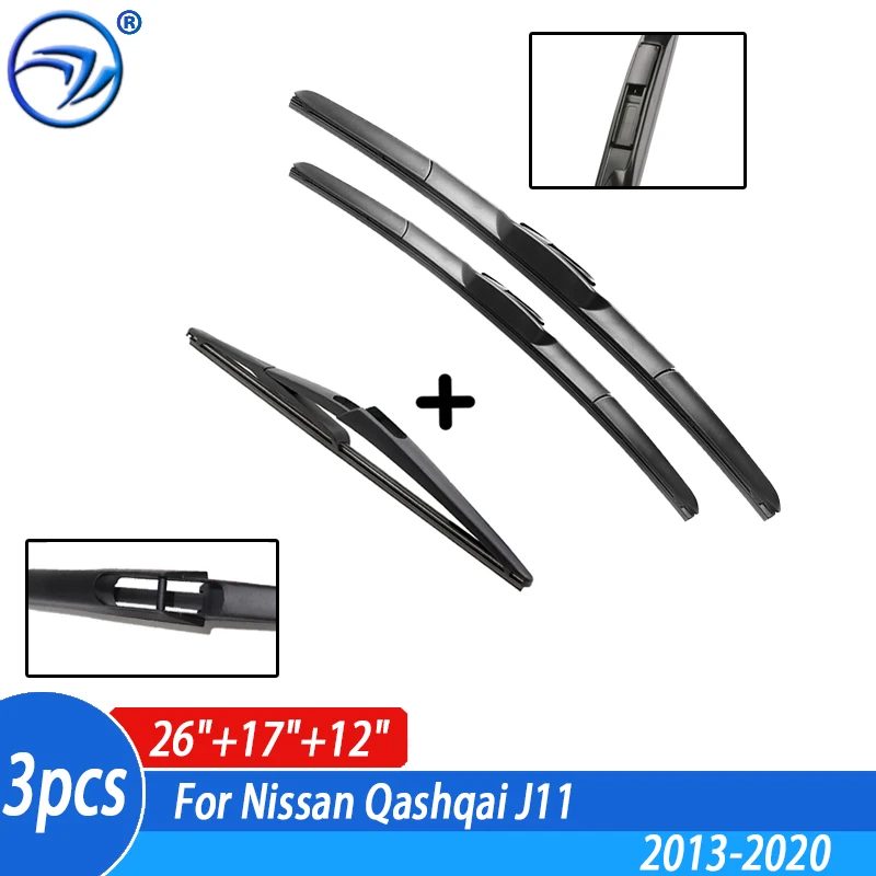 Wiper Front & Rear Windscreen Wiper Blades Set For Nissan Qashqai J11 2013 2014 2015 2016 2017 2018 2019 2020 26"17"12"
Wiper Front & Rear Windscreen Wiper Blades Set For Nissan Qashqai J11 2013 2014 2015 2016 2017 2018 2019 2020 26"17"12"