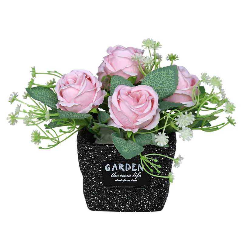 Artificial Rose Flower Cement Potted Ornaments Bonsai Artificial Flower Pot Home Desktop Decoration Simulation Sunflower Flowers
Artificial Rose Flower Cement Potted Ornaments Bonsai Artificial Flower Pot Home Desktop Decoration Simulation Sunflower Flowers