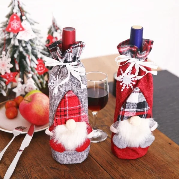 High-quality 32*14cm Fabric Champagne Bottle Bag Suitable for Christmas Decorations, Hotel Table DIY Decoration Party HomeDinner
High-quality 32*14cm Fabric Champagne Bottle Bag Suitable for Christmas Decorations, Hotel Table DIY Decoration Party HomeDinner