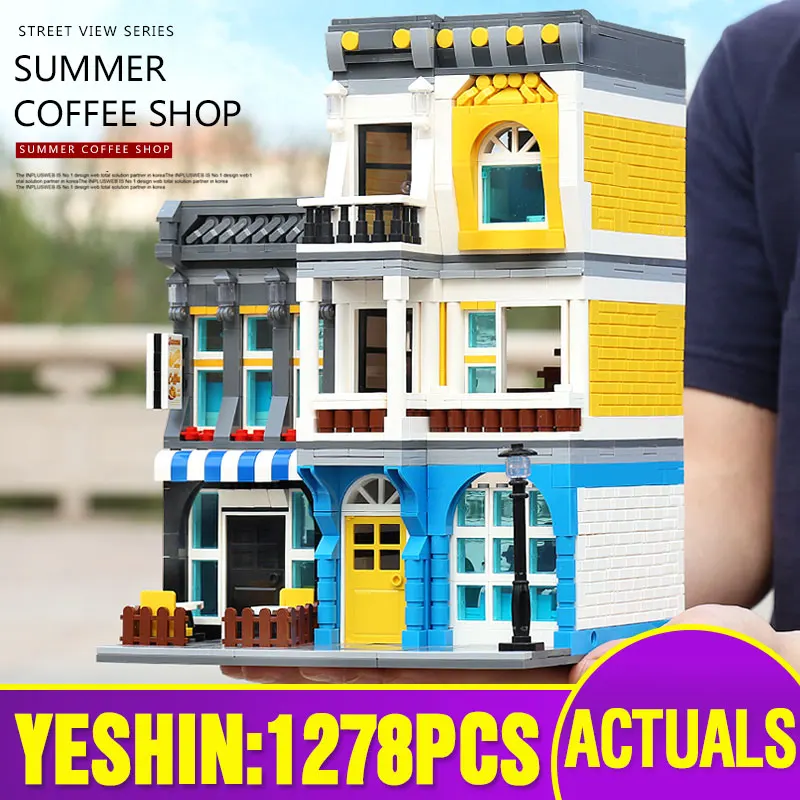 Конструктор уличный Yeshin 15002 летняя кофейня совместимая с моделями 10182 детские
