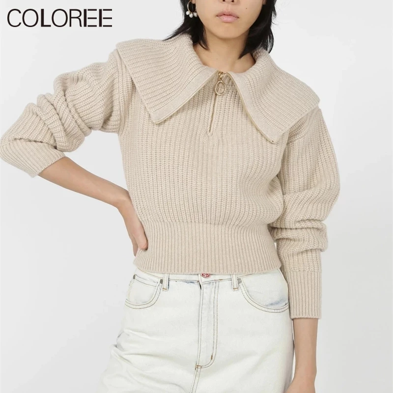 Runway Designers Woman Sweater 2022 Fashion Zipper Thick Warm Oversized Knitted Sweater Pullover Knit Christmas Jersey
Runway Designers Woman Sweater 2022 Fashion Zipper Thick Warm Oversized Knitted Sweater Pullover Knit Christmas Jersey