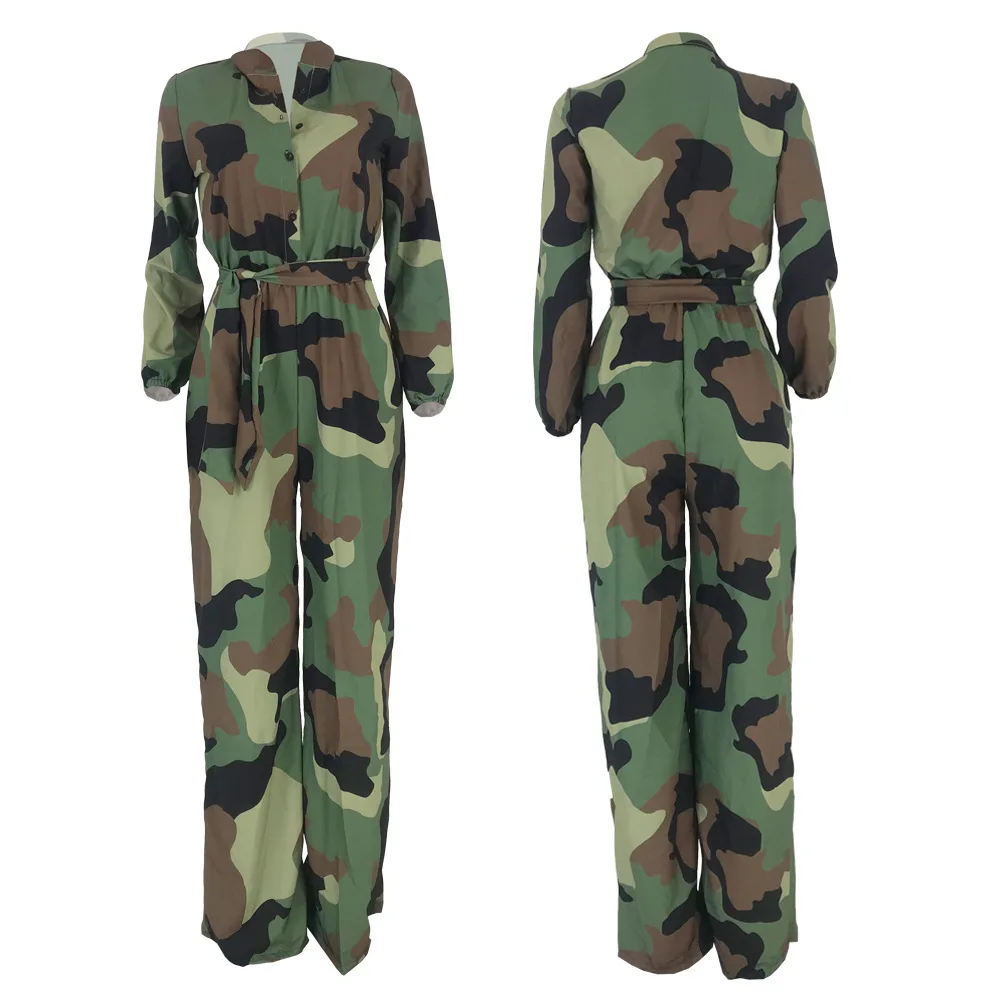 Women Fashion Jumpsuit Camouflage Jumpsuit Belt Pocket Ladies Jumpsuit Casual Loose Jumpsuit
Women Fashion Jumpsuit Camouflage Jumpsuit Belt Pocket Ladies Jumpsuit Casual Loose Jumpsuit