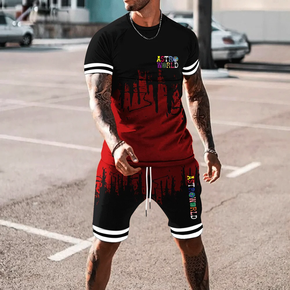 Men's casual suit 2021 summer new short-sleeved + shorts 2-piece set 3D printing fashion T-shirt running fitness suit Slim Fit
Men's casual suit 2021 summer new short-sleeved + shorts 2-piece set 3D printing fashion T-shirt running fitness suit Slim Fit