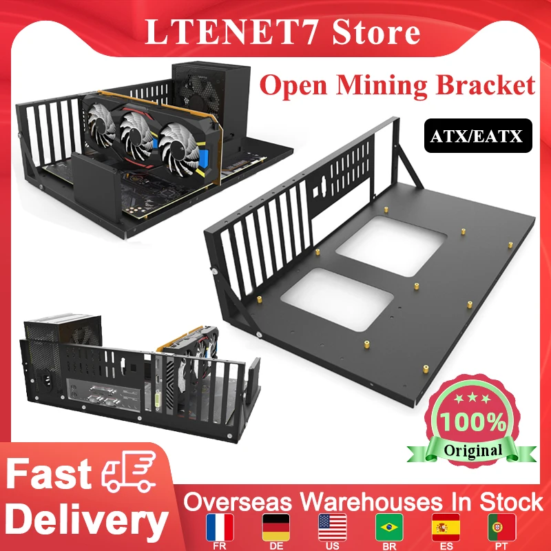 New ATX/EATX Open Mining Frame Mining ETH Motherboard Bracket Thickened Bitcoin Mining Rig Case Support ITX/ MICRO ATX for 8 GPU
New ATX/EATX Open Mining Frame Mining ETH Motherboard Bracket Thickened Bitcoin Mining Rig Case Support ITX/ MICRO ATX for 8 GPU