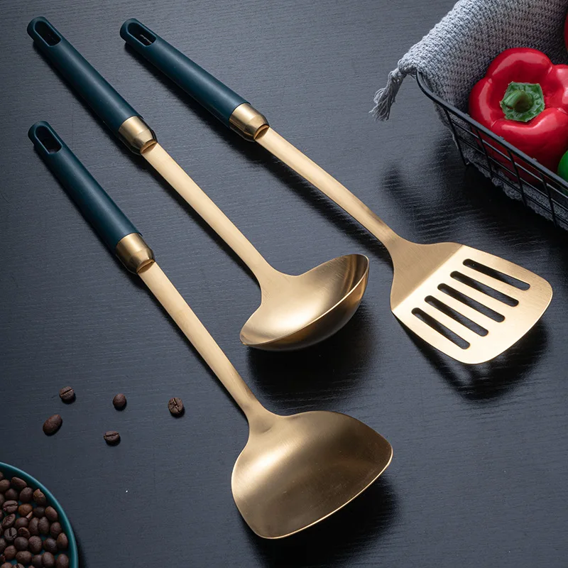 Stainless Steel Spatula Cooking Tools Leak Shovel Soup Spoon Colander Anti-Scalding Handle Home Kitchenware Set Kitchen Utensils
Stainless Steel Spatula Cooking Tools Leak Shovel Soup Spoon Colander Anti-Scalding Handle Home Kitchenware Set Kitchen Utensils