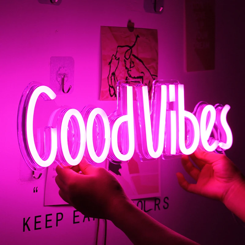 Wanxing неоновая вывеска, светодиодная лампа с надписью Good Vibes, неоновая лампа для бара, Ktv, закуска, магазин, игровая комната, декор вечерние, Рож...
Wanxing неоновая вывеска, светодиодная лампа с надписью Good Vibes, неоновая лампа для бара, Ktv, закуска, магазин, игровая комната, декор вечерние, Рож...