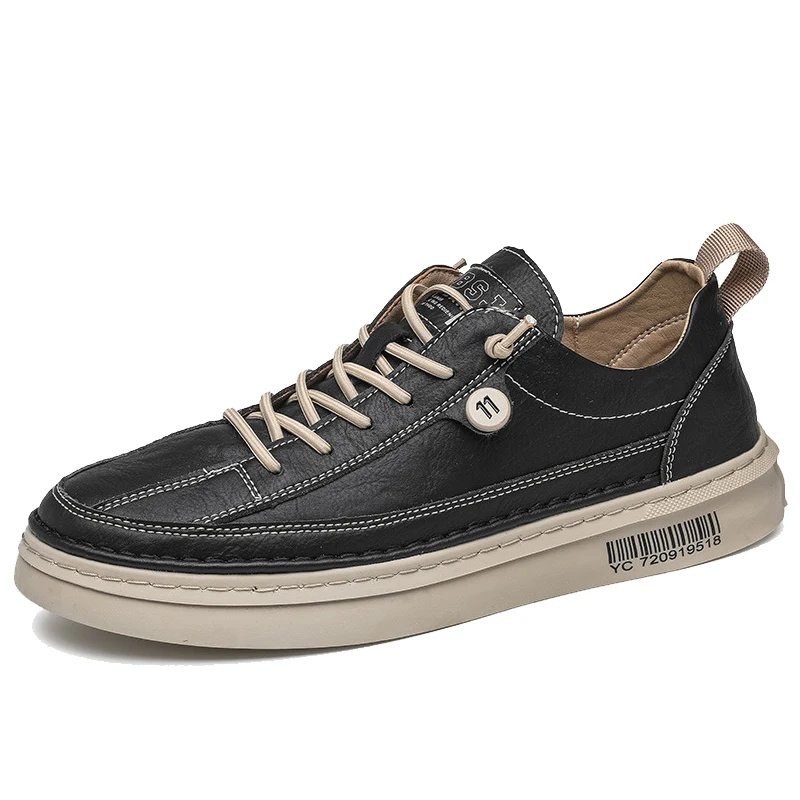 Spring Summer Casual PU Leather Shoes Rubber Fashion Trend Wild Flats Lace up Shoe Waterproof Non-slip Board Shoes Male Footwear
Spring Summer Casual PU Leather Shoes Rubber Fashion Trend Wild Flats Lace up Shoe Waterproof Non-slip Board Shoes Male Footwear