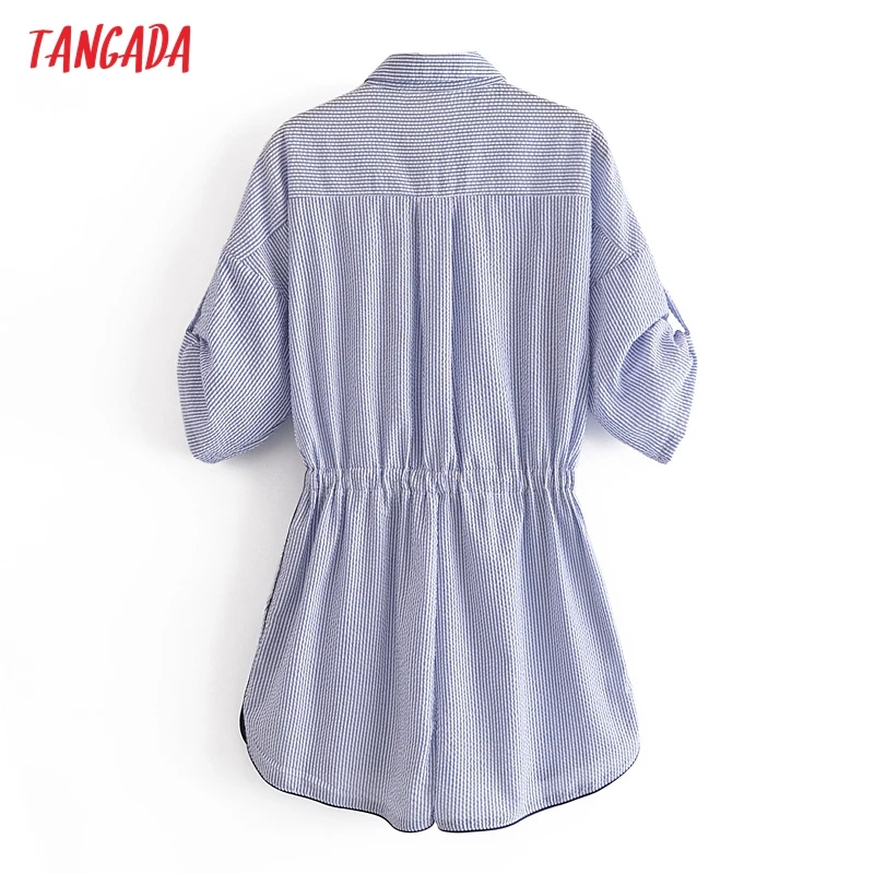 Tangada Fashion Women Striped Print Summer Playsuit Short Sleeve Pocket Buttons Female Beach Playsuit QN138
Tangada Fashion Women Striped Print Summer Playsuit Short Sleeve Pocket Buttons Female Beach Playsuit QN138