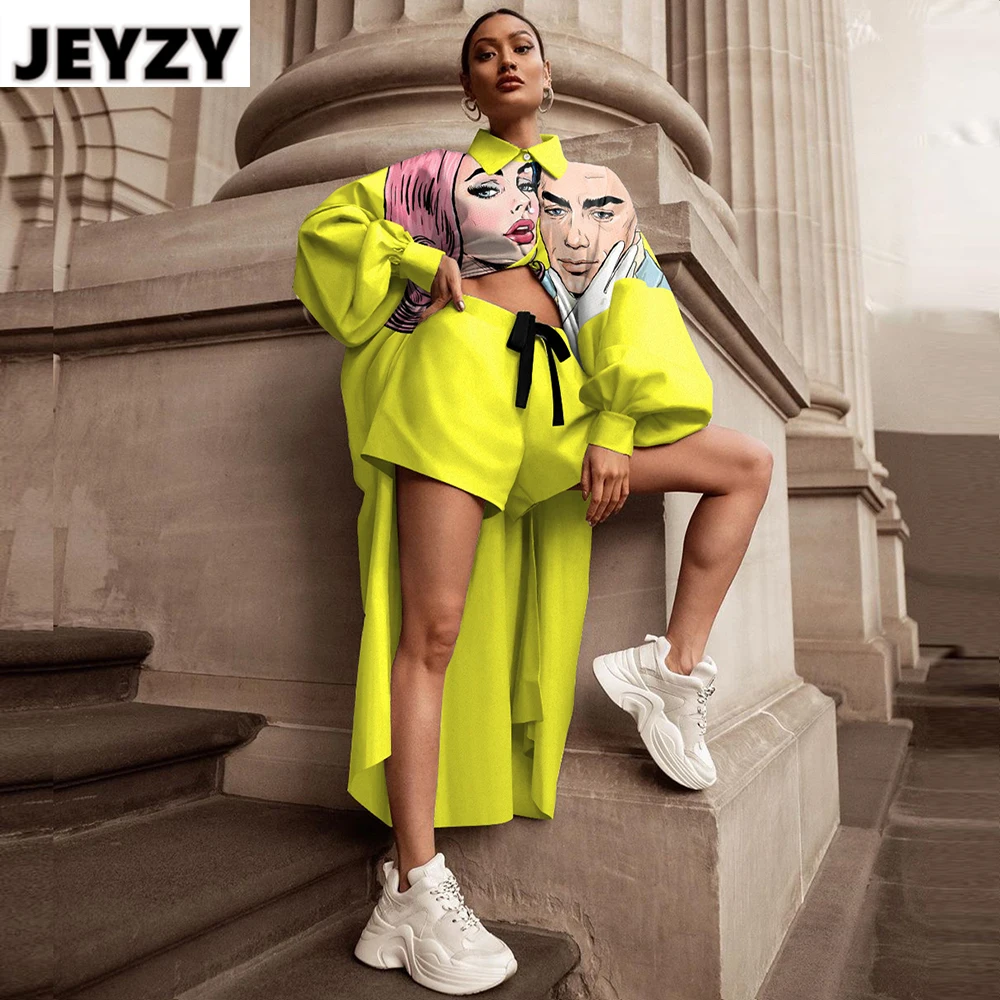 2 Pieces Women's Sets 2021 Spring Autumn Cartoon Print Blouse Long Shirt Women Tops And Shorts Set Two Piece Set Tracksuit
2 Pieces Women's Sets 2021 Spring Autumn Cartoon Print Blouse Long Shirt Women Tops And Shorts Set Two Piece Set Tracksuit