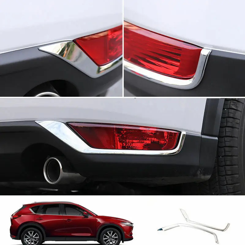 Chrome Rear Fog Light Lamp Eyelid Cover Trim 2pcs for Mazda CX-5 2nd 2017 - 2019
Chrome Rear Fog Light Lamp Eyelid Cover Trim 2pcs for Mazda CX-5 2nd 2017 - 2019