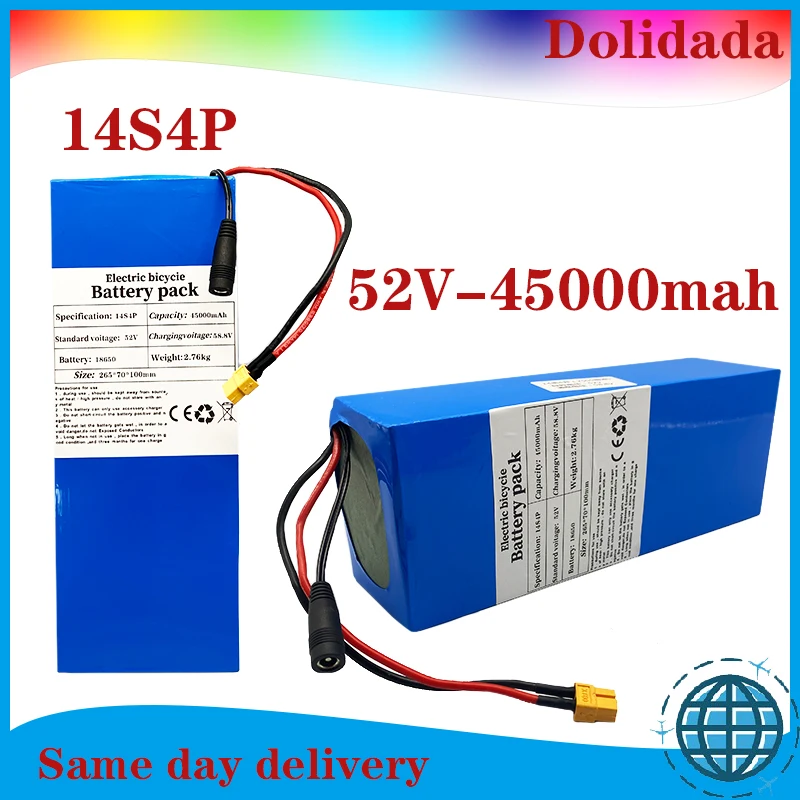 Оригинальный аккумулятор Dolidada для электрического велосипеда, 52 в, 45000 мАч, 30 А, фотоаккумулятор 52 в с аккумулятором для электровелосипеда, шт...
Оригинальный аккумулятор Dolidada для электрического велосипеда, 52 в, 45000 мАч, 30 А, фотоаккумулятор 52 в с аккумулятором для электровелосипеда, шт...