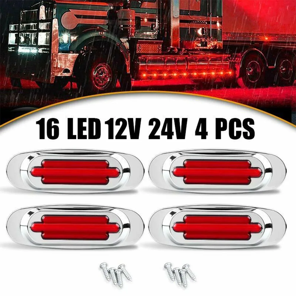4X Red/yellow Side Marker Lights Turn Signal Light 6in LED Rear Stop Clearance Side Marker Tail Brake Light For 12v 24v Trucks
4X Red/yellow Side Marker Lights Turn Signal Light 6in LED Rear Stop Clearance Side Marker Tail Brake Light For 12v 24v Trucks
