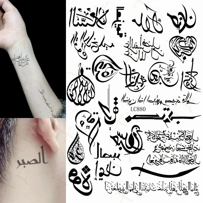 Waterproof Temporary Tattoo Sticker Black Arabic Letters Rome Clock Compass Geometry Pattern Fake Tatoo Flash Tatto Women Men
Waterproof Temporary Tattoo Sticker Black Arabic Letters Rome Clock Compass Geometry Pattern Fake Tatoo Flash Tatto Women Men